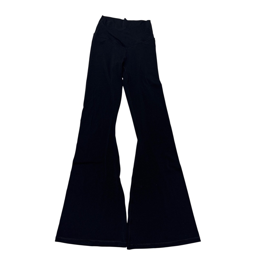 OFFLINE by Aerie Real Me High Rise Flare Leggings Black Crossover Waist Medium